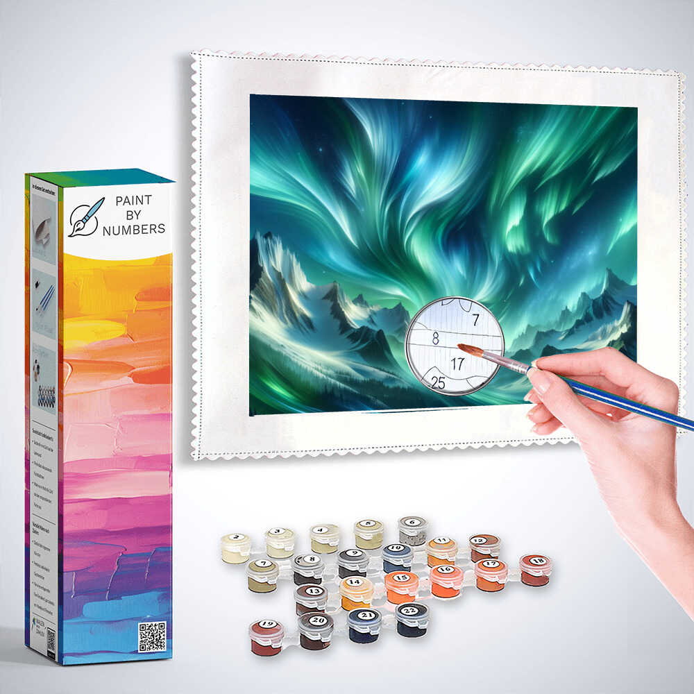 Paint by Numbers - Aurora stripes