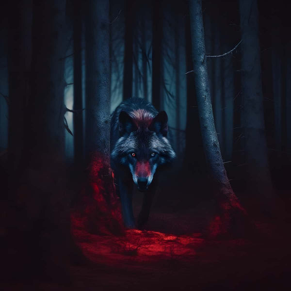 Malen nach Zahlen - Gefährlicher Wolf - hochwertige Leinwand - 170523, Neu eingetroffen, Quadratisch, Tiere, Wolf