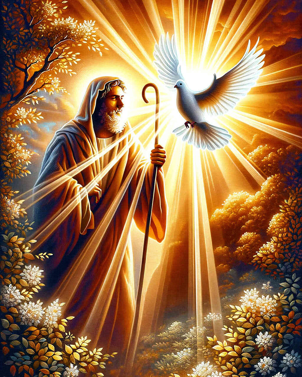 Paint by Numbers - Jesus with dove