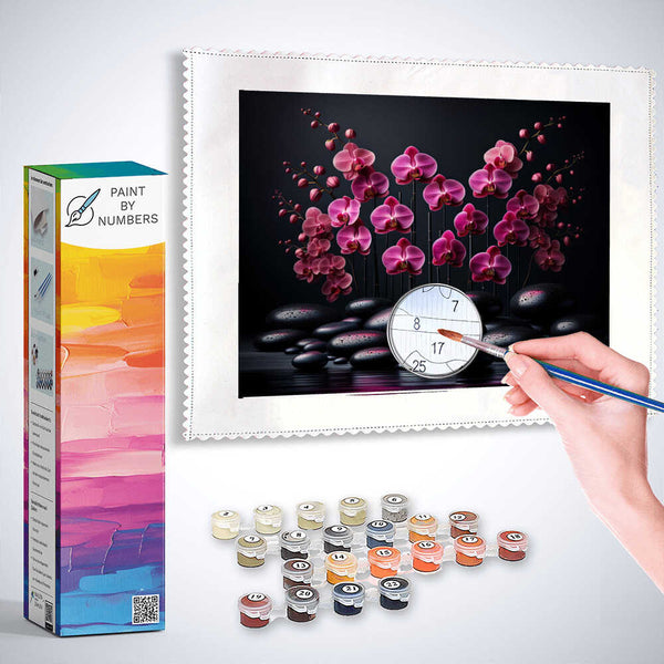 Paint by Numbers - Orchid, Black stones