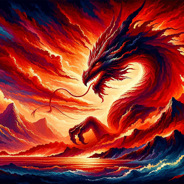 Red dragon - Paint by Numbers
