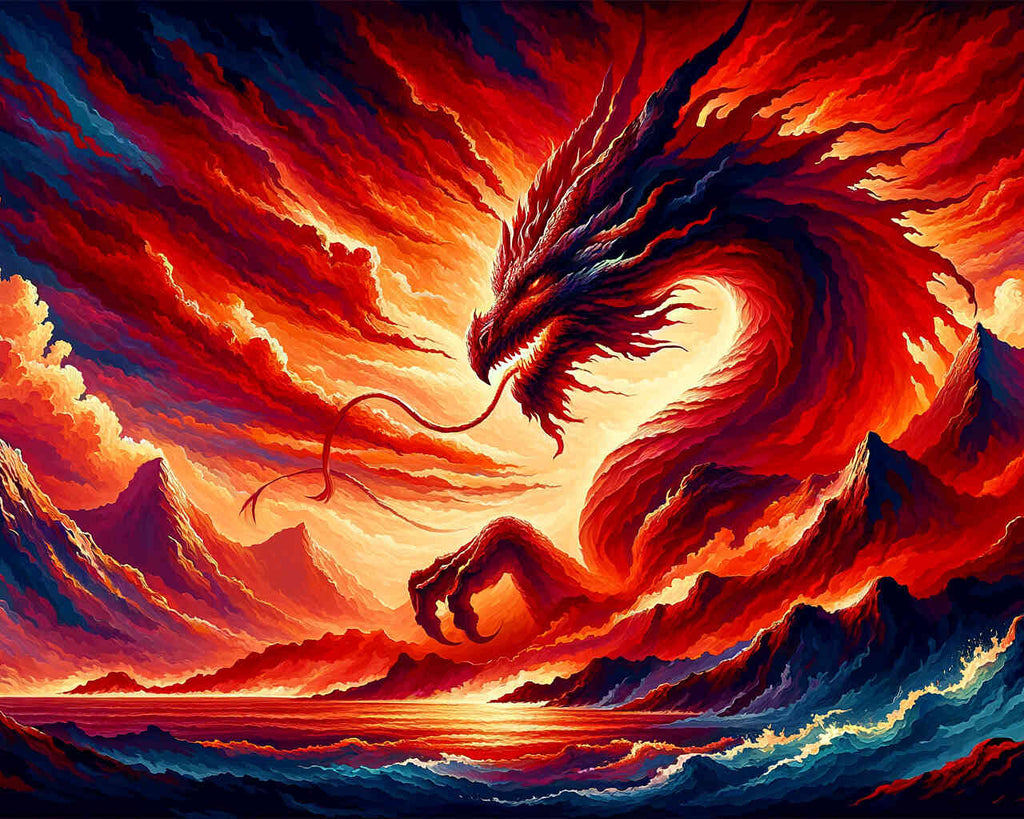 Red dragon - Paint by Numbers