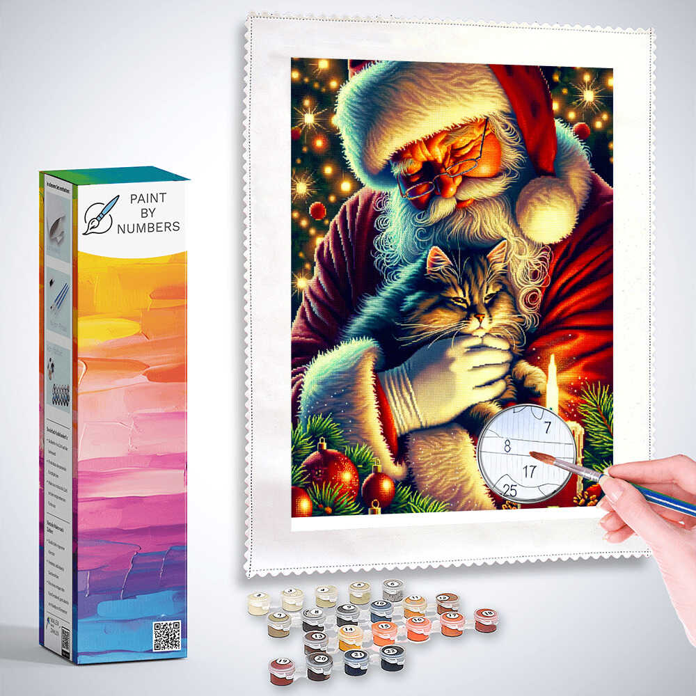 Paint by Numbers - Santa Cat
