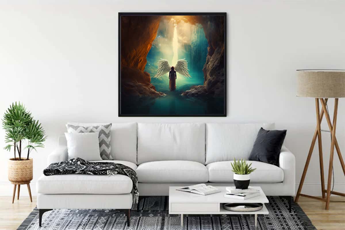 Malen nach Zahlen - Engel Lichtschein - hochwertige Leinwand - 170523, Engel, Fantasy, Neu eingetroffen, Quadratisch