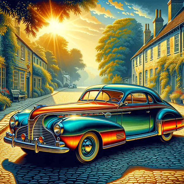Vintage car, Lateral - Paint by Numbers