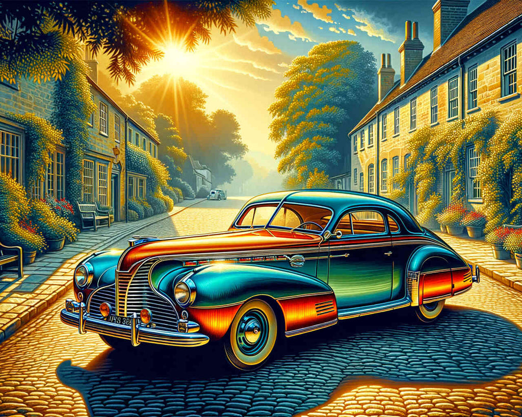 Vintage car, Lateral - Paint by Numbers