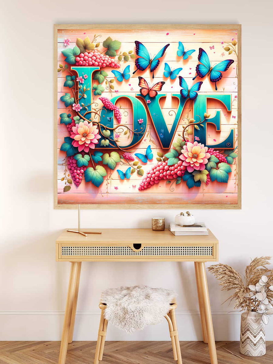 Paint by Numbers - Love Tendril with Butterflies