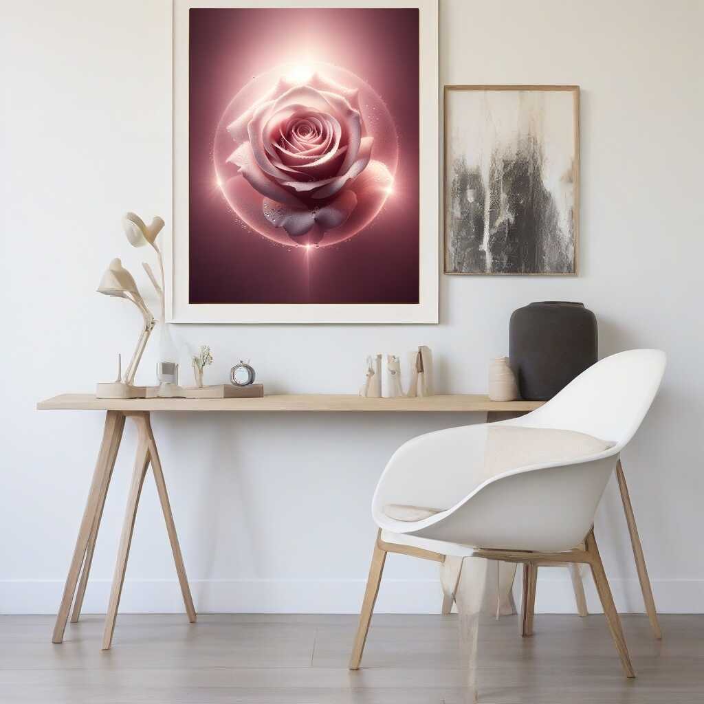 Paint by Numbers - Pink Rose Waterdrops