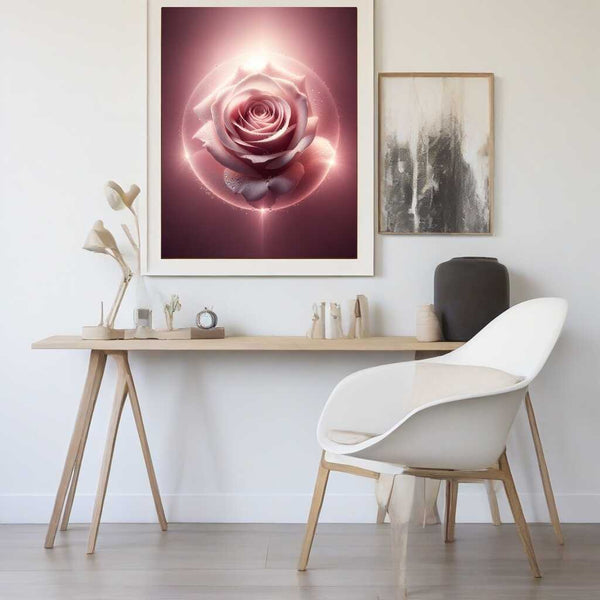 Paint by Numbers - Pink Rose Waterdrops