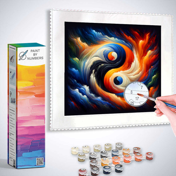 Paint by Numbers - Jing and Jang Abstract