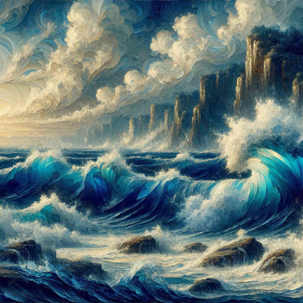 Coast, rough sea - Paint by Numbers