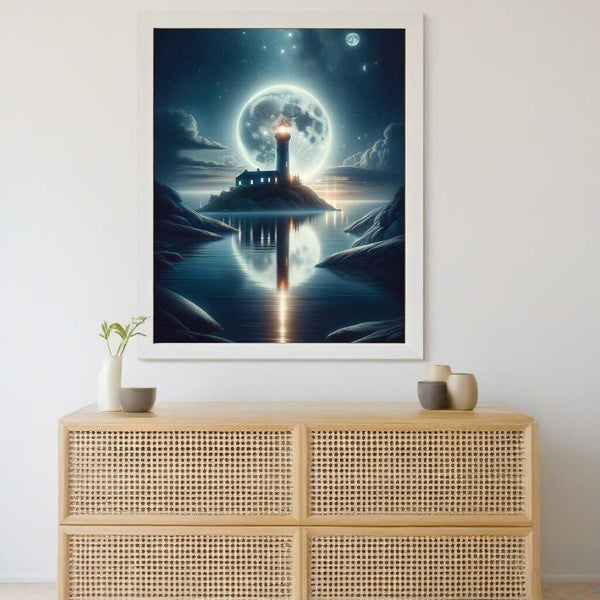 Paint by Numbers - Lighthouse, full moon