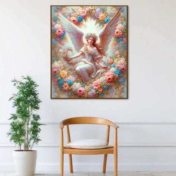 Paint by Numbers - Angel with flowers