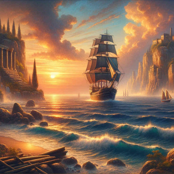Ships, bay - Paint by Numbers