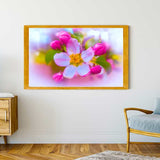 Malen nach Zahlen - Kirschblüte und Knospen - hochwertige Leinwand - Blumen, Horizontal