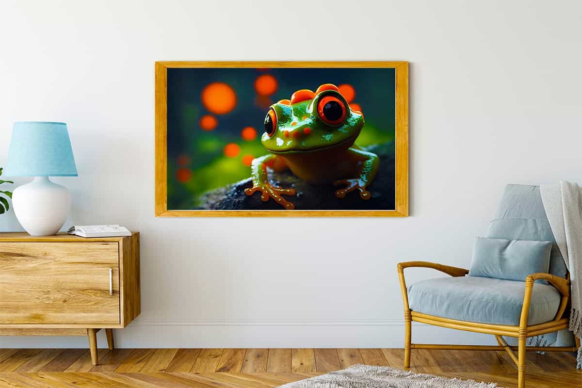 Malen nach Zahlen - Fröschchen oder Prinz - hochwertige Leinwand - Frosch, Horizontal, Tiere