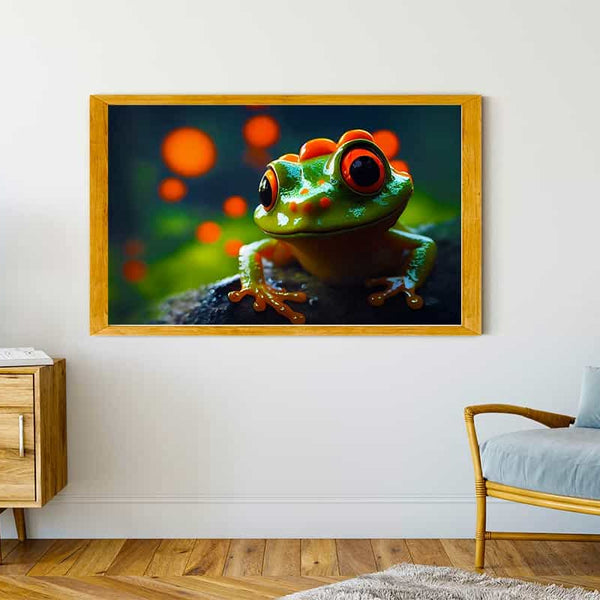 Malen nach Zahlen - Fröschchen oder Prinz - hochwertige Leinwand - Frosch, Horizontal, Tiere