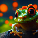 Malen nach Zahlen - Fröschchen oder Prinz - hochwertige Leinwand - Frosch, Horizontal, Tiere