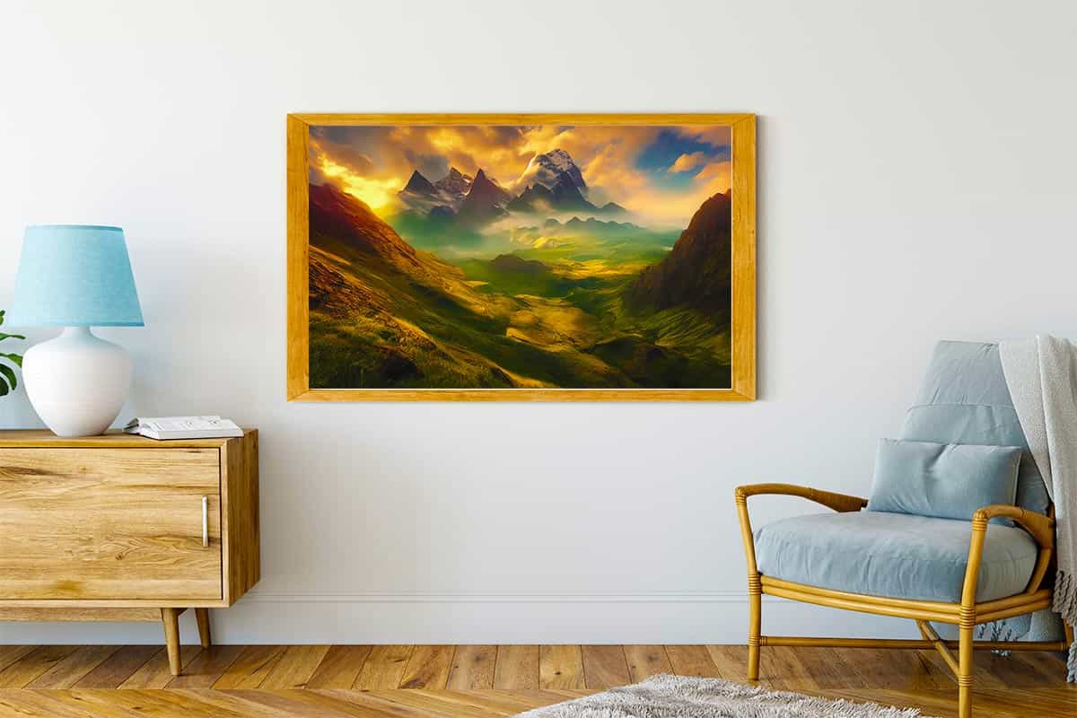 Malen nach Zahlen - Berge und Wolken - hochwertige Leinwand - Berge, Horizontal, Landschaft