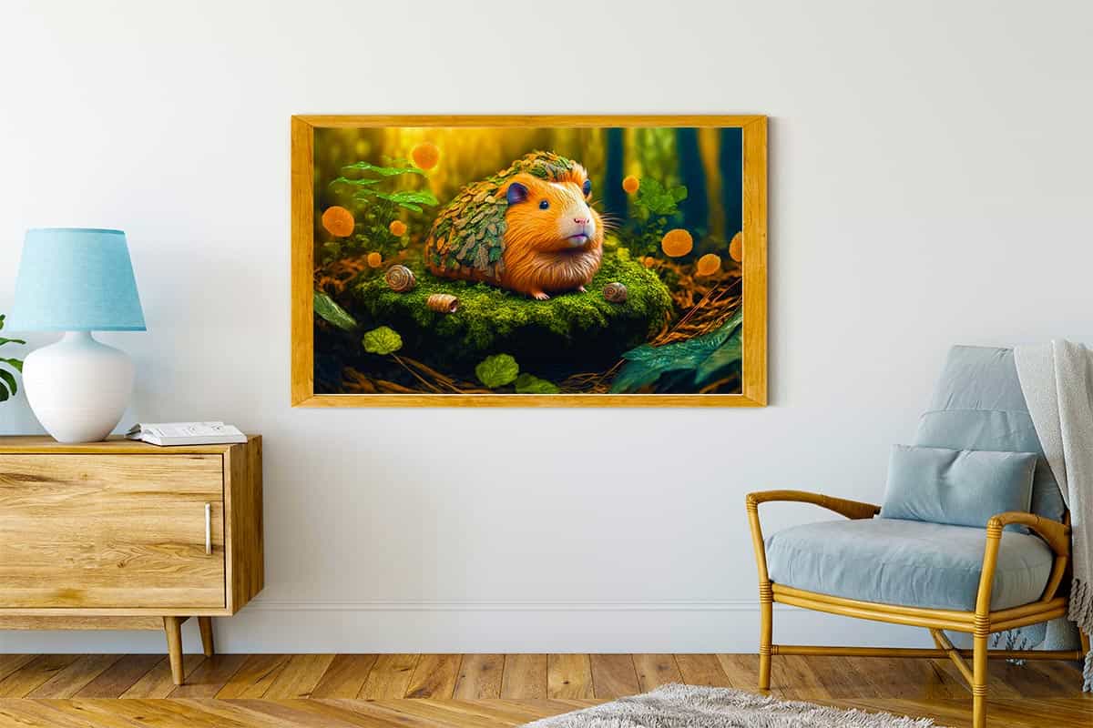 Malen nach Zahlen - Meerschweinchen - hochwertige Leinwand - Horizontal, Meerschweinchen, Tiere