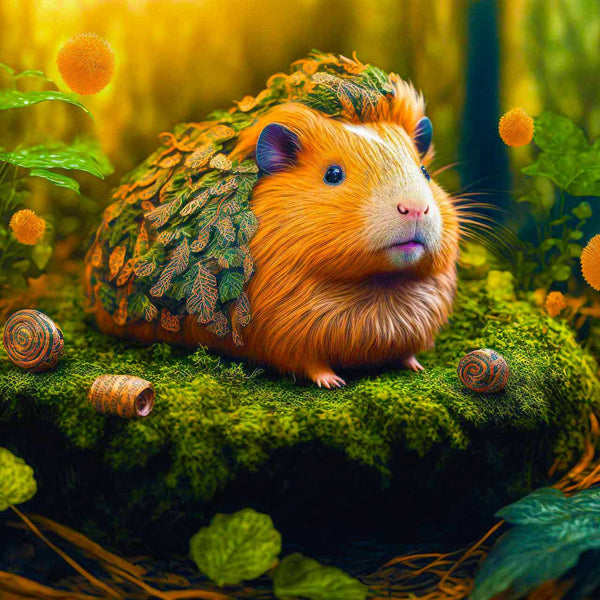 Malen nach Zahlen - Meerschweinchen - hochwertige Leinwand - Horizontal, Meerschweinchen, Tiere