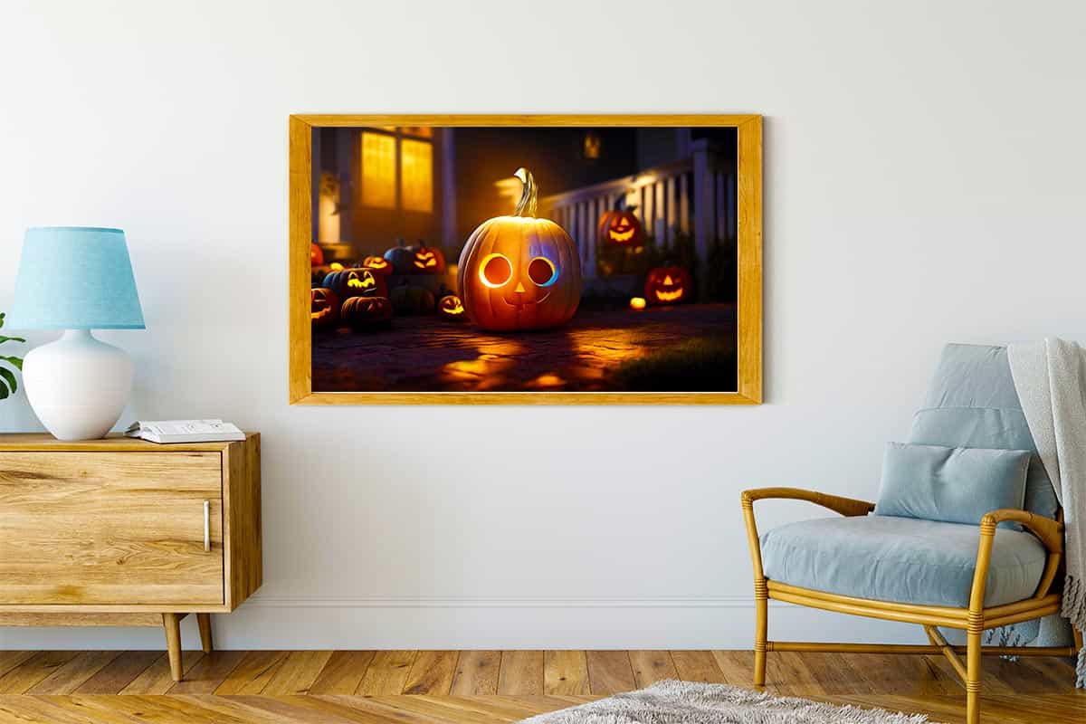 Malen nach Zahlen - Kürbisbande - hochwertige Leinwand - Halloween, Horizontal