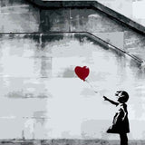 Mädchen mit Ballon, Banksy - Banksy - hochwertige Leinwand - 3fuer2, Bestseller, exclude, horizontal, Mittel, Streetart