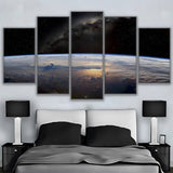 Malen nach Zahlen 5 teilig - Die Erde mit den Wolken, von oben - hochwertige Leinwand - multi5, neue_bilder