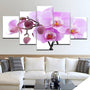 Malen nach Zahlen 5 teilig - Orchidee in groß, violett - hochwertige Leinwand - multi5, neue_bilder