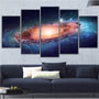 Malen nach Zahlen 5 teilig - Weltall, Leuchtende Galaxy - hochwertige Leinwand - multi5, neue_bilder