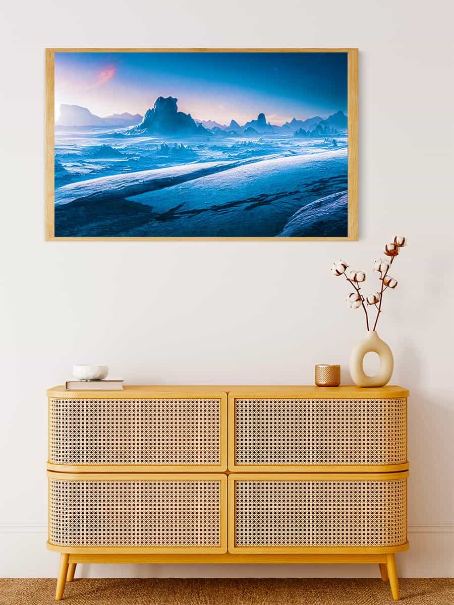 Malen nach Zahlen - Eiswüste - hochwertige Leinwand - Horizontal, Landschaft, Winter