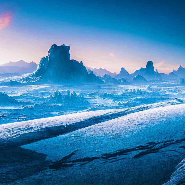 Malen nach Zahlen - Eiswüste - hochwertige Leinwand - Horizontal, Landschaft, Winter