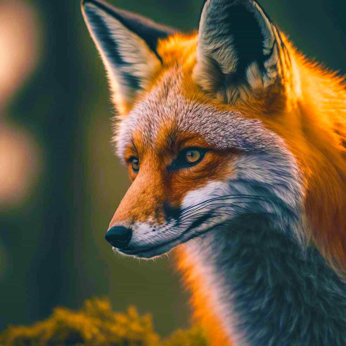 Malen nach Zahlen - Fuchsportait - hochwertige Leinwand - Fuchs, Horizontal, Tiere