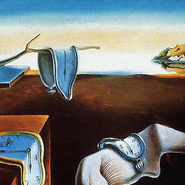 Salvador Dali, Die zerrinende Zeit - Klassiker - hochwertige Leinwand - 3fuer2, Einfach, exclude, Horizontal, Klassische Kunst