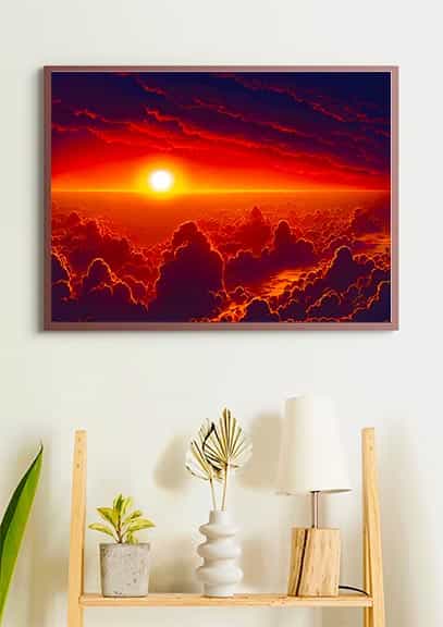 Malen nach Zahlen - Winterwunderland, Sonnenaufgang - hochwertige Leinwand - Horizontal, Landschaft, Winter
