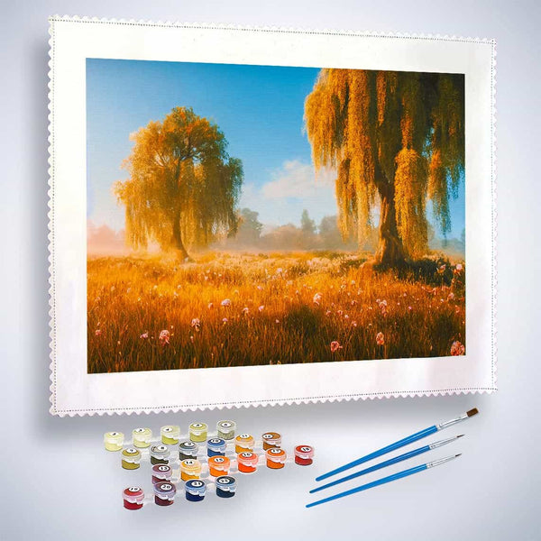 Malen nach Zahlen - Naturlandschaft - hochwertige Leinwand - Horizontal, Landschaft