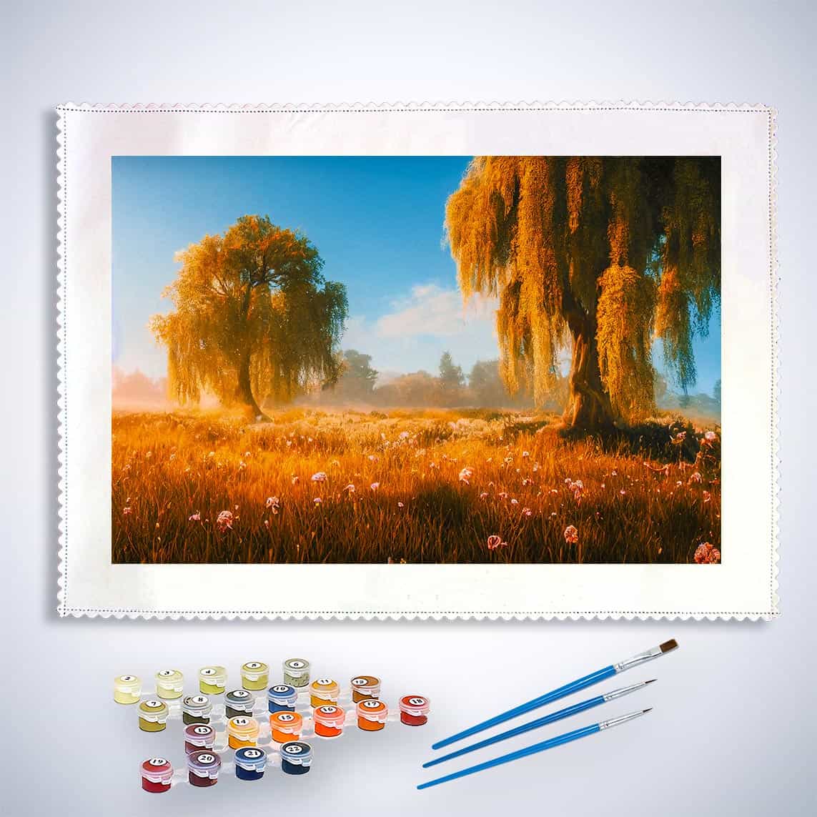 Malen nach Zahlen - Naturlandschaft - hochwertige Leinwand - Horizontal, Landschaft